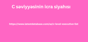 C səviyyəsinin icra siyahısı