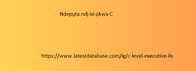 Ndepụta ndị isi ọkwa C