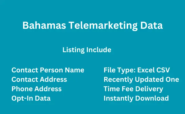 Bahamas telemarketing data