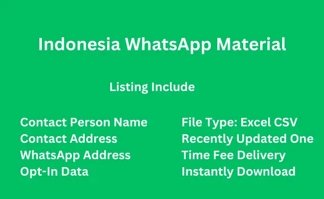 Indonesia whatsapp material