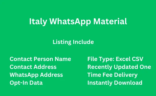 Italy whatsapp material