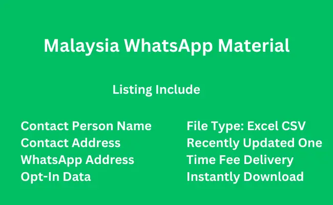 Malaysia whatsapp material