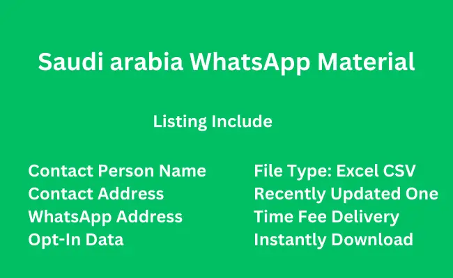 Saudi arabia whatsapp material