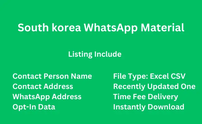 South Korea whatsapp material